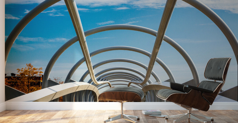 Pedestrian Bridge across canal in Yards Park Wall Murals