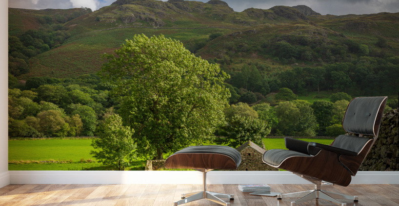 Old stone farm building in Lake District Wall Murals
