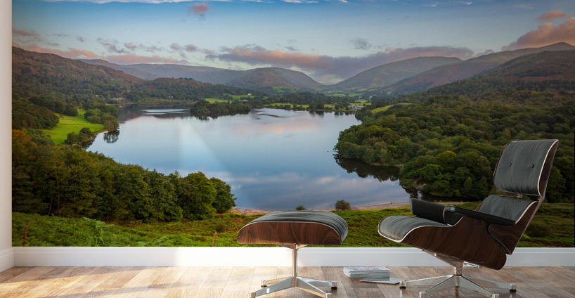 Lake Grasmere at dawn in Lake District Wall Murals