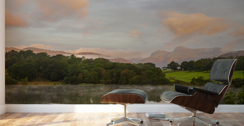 Sunrise at Loughrigg Tarn in Lake District Wall Murals