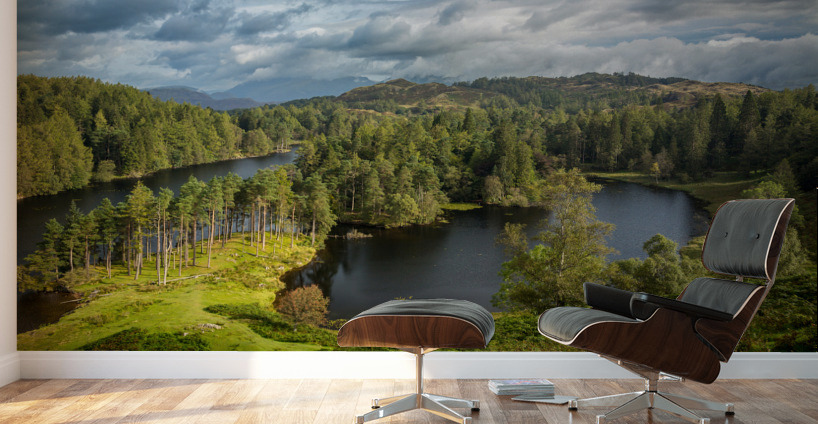 Clouds over Tarn Hows in English Lake District Wall Murals