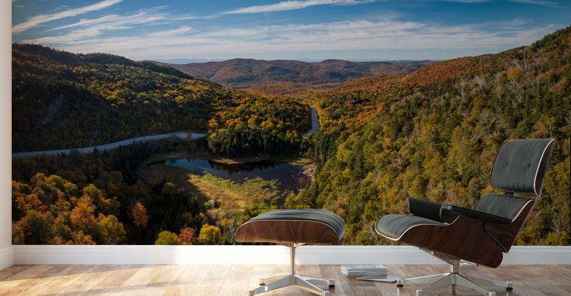 Aerial view of Appalachian Gap Road in Vermont Wall Murals