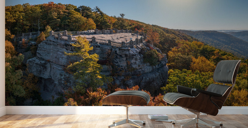 Coopers Rock panorama in West Virginia with fall colors Wall Murals