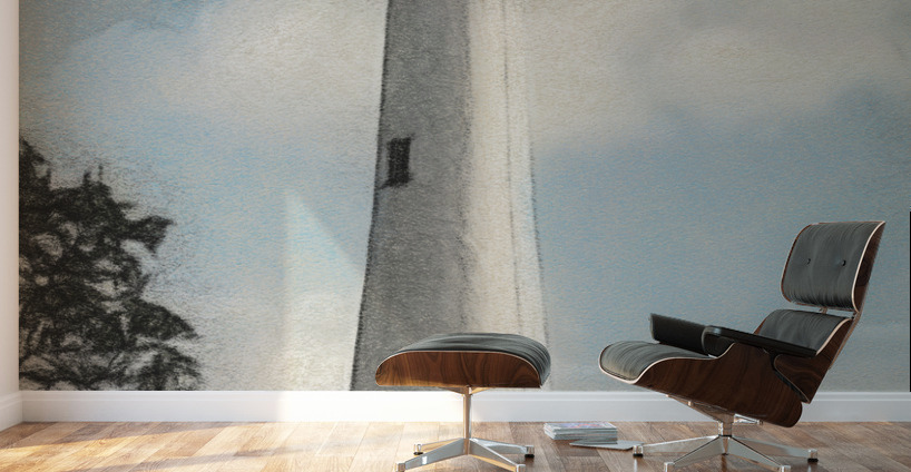Charcoal sketch Cape Florida lighthouse  Wall Murals