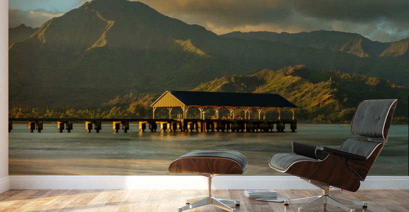 Sunrise over Hanalei Bay Kauai Hawaii Wall Murals