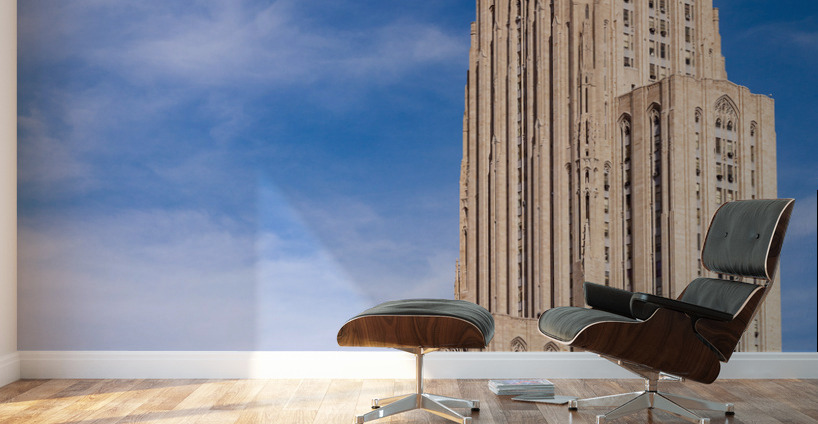 Vertical view of Cathedral of Learning at University of Pittsburgh Wall Murals