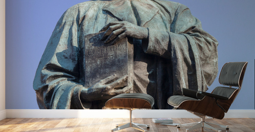 Dante statue with Divine Comedy in Meridian Hill Wall Murals