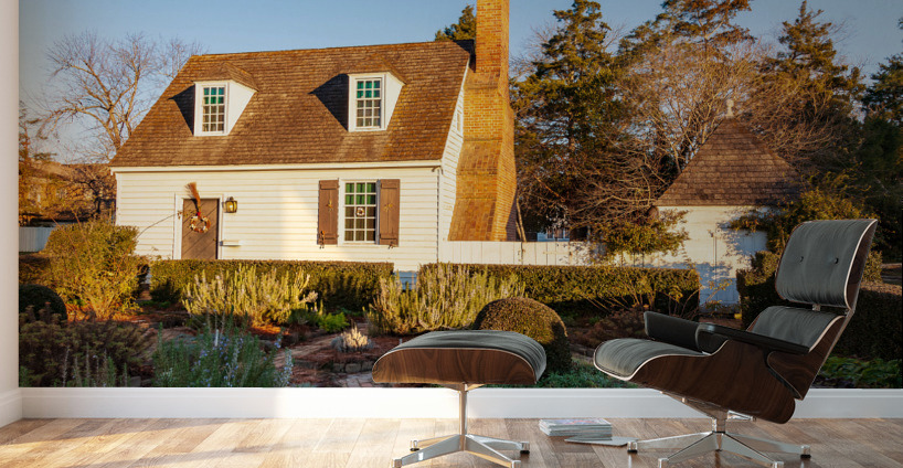 Old house and garden in Colonial Williamsburg Wall Murals