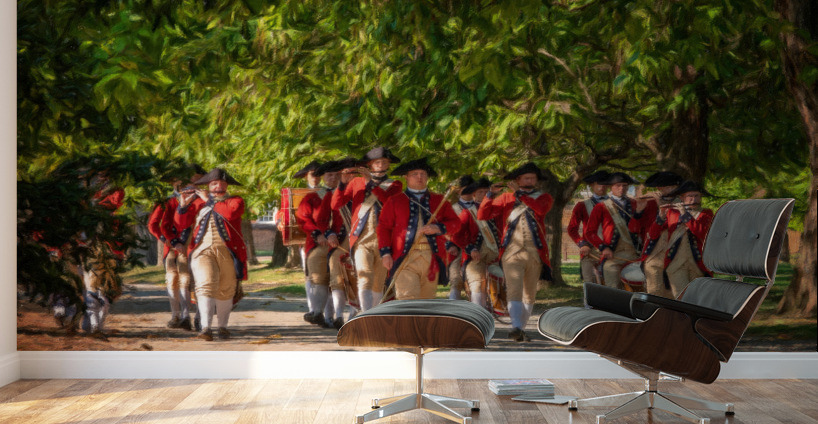 British Redcoats in marching band Wall Murals