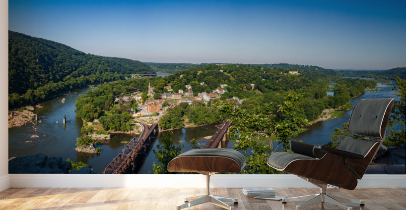 Panorama over Harpers Ferry Wall Murals