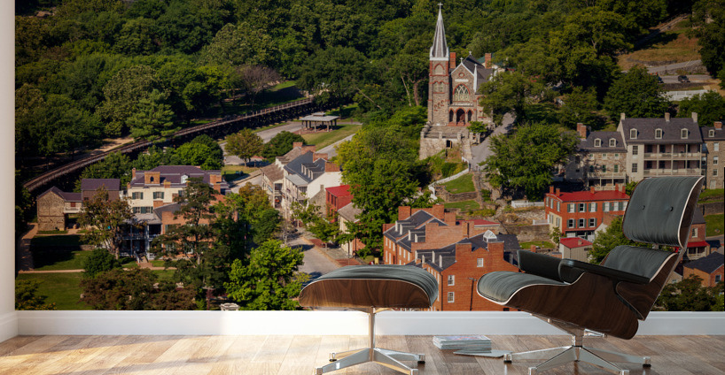 Aerial view of Harpers Ferry Wall Murals