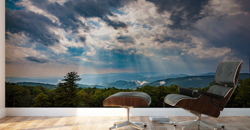 Storm over Blue Ridge Mountains Wall Murals