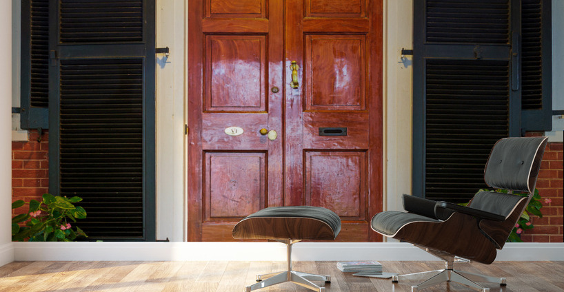 Mahogany doorway and entrance hall UVA Wall Murals
