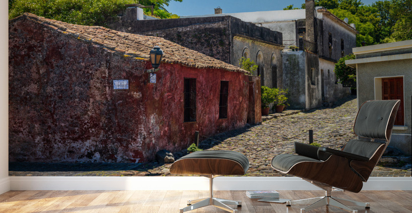 Street of Sighs in historical town of Colonia del Sacramento Wall Murals