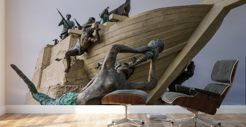 Mariners Monument to Magellan on seafront in Punta Arenas Chile Wall Murals