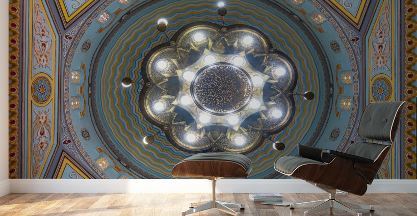 Interior of the dome in the Jumeirah Mosque open to visitors in  Wall Murals