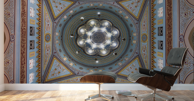 Interior of the dome in the Jumeirah Mosque open to visitors in  Wall Murals