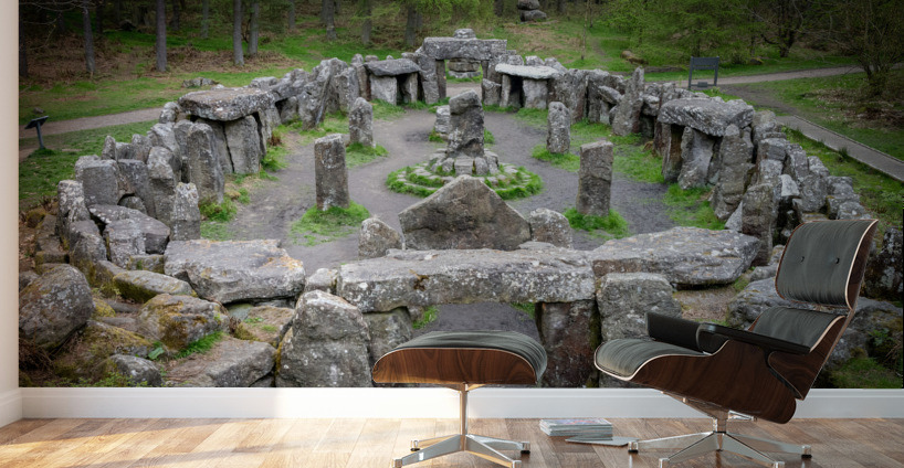 Standing stones of the Druids Plantation in Nidderdale Wall Murals