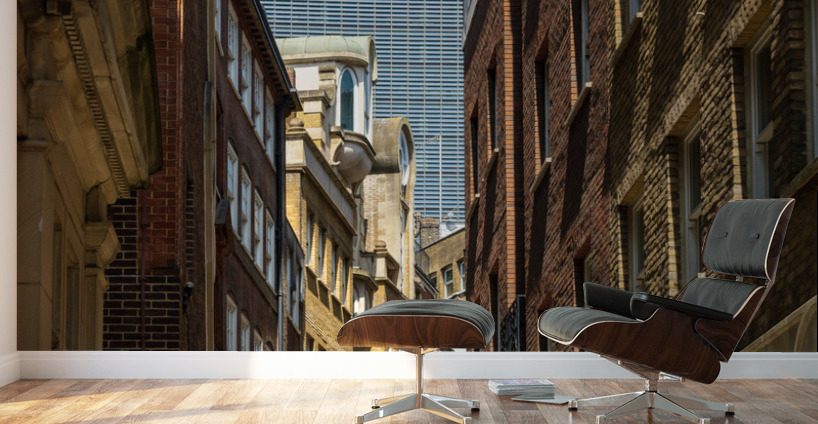 Lovat Lane in the City of London with skyscrapers filling sky Wall Murals