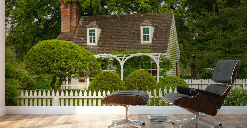 Old cottage and garden in Williamsburg Virginia Wall Murals