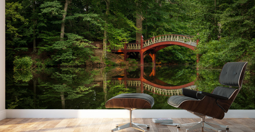 Crim Dell bridge at William and Mary college Wall Murals