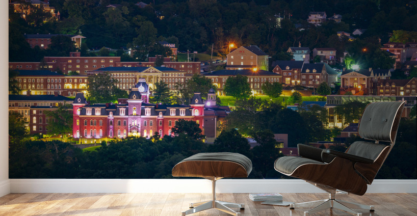 Downtown campus of West Virginia university at nightfall Wall Murals