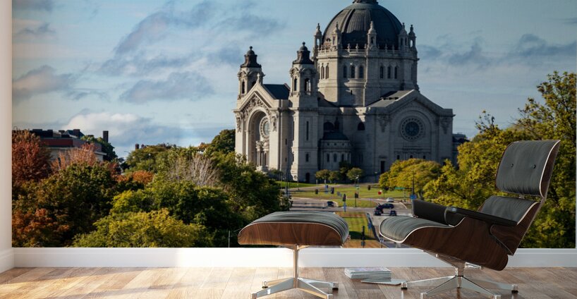 Cathedral of Saint Paul in St Paul Minnesota from Capitol Wall Murals