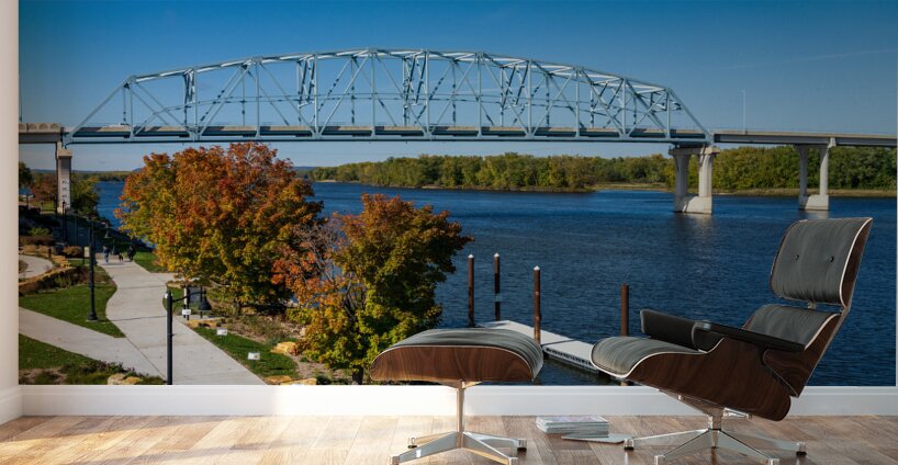 Garden alongside the Mississippi River in Wabasha Minnesota Wall Murals