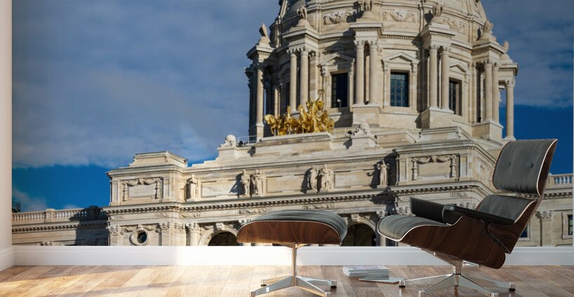 Facade of the State Capitol building in St Paul Minnesota Wall Murals