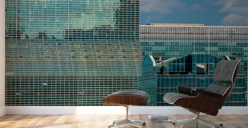 Hundreds of office windows in New York skyscraper Wall Murals