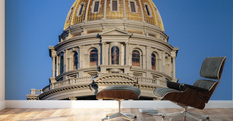 Gold covered dome of State Capitol Denver Wall Murals