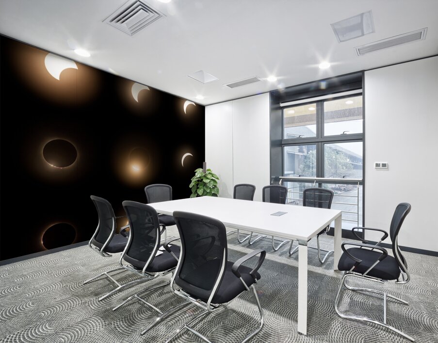 Composite of the stages of 2024 solar eclipse Wall Printing