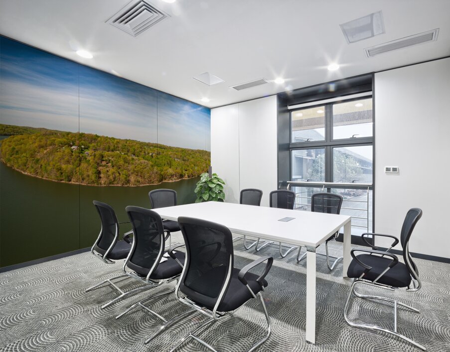 Aerial view of Cheat Lake and the Woodlands near Morgantown Wall Printing