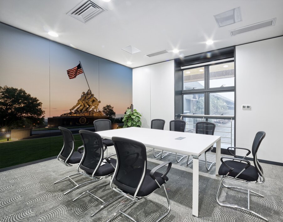 Iwo Jima Memorial at dawn as sun rises Wall Printing