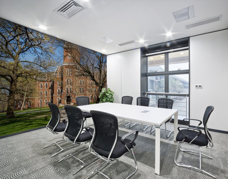 Facade of iconic University Hall on the Oval at OSU in Columbus  Wall Printing