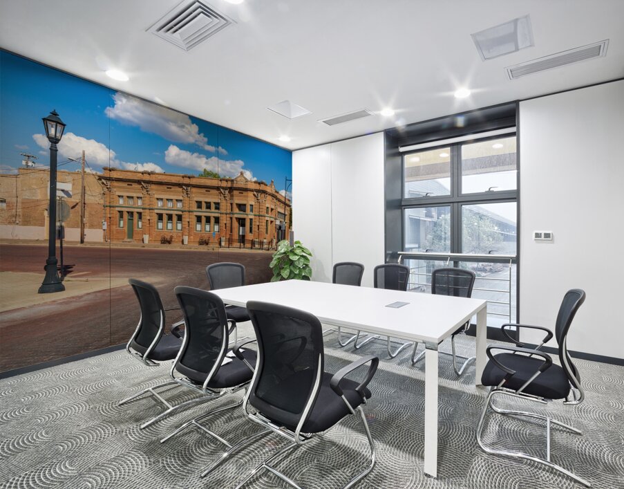 Bartlett National Bank in once bustling railroad town in Texas Wall Printing