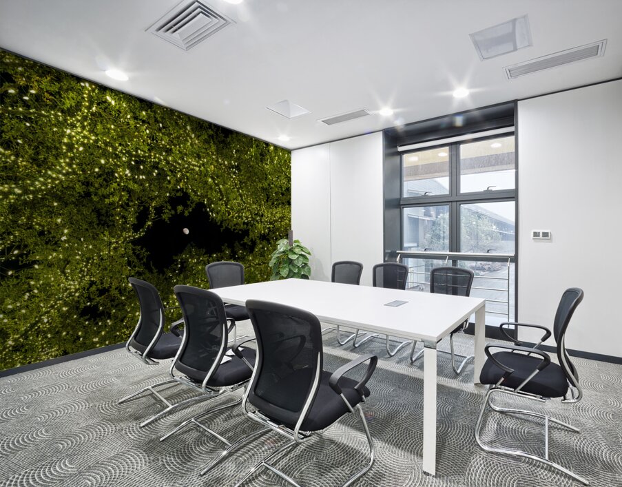 Holiday lights spectacular in trees of Johnson City Texas Wall Printing