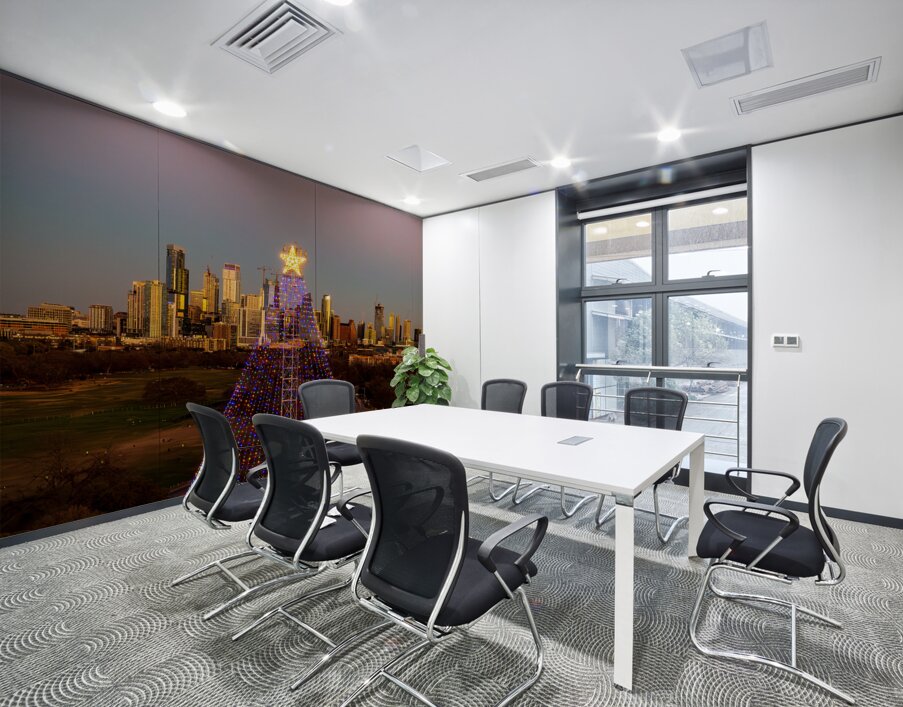 Cityscape of downtown Austin from the west in Zilker park 2025 Wall Printing