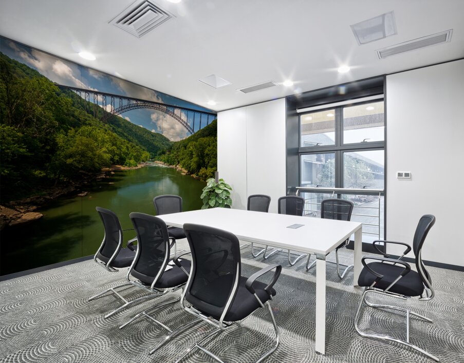 Rafters at the New River Gorge Bridge Wall Printing