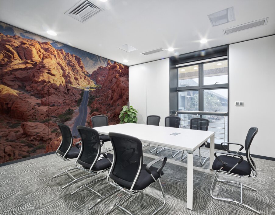 Mouses Tank Road through dramatic aztec sandstone formations in  Wall Printing