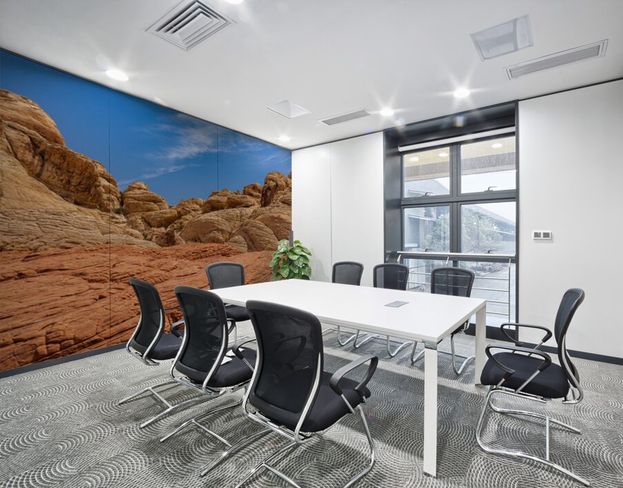 Sandstone formations on the Calico Tanks trail in Red Rock Canyo Wall Printing
