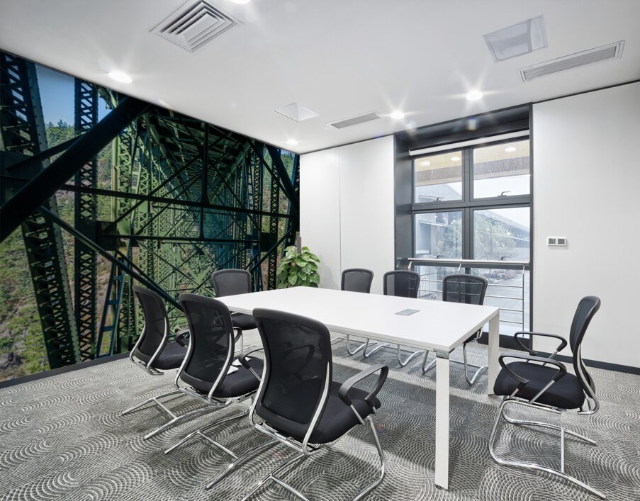 Steel structure of historic cantilevered Deception Pass bridge Wall Printing