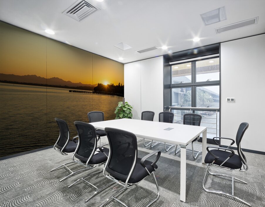 Sunrise seen from Mukilteo to Clinton Ferry to Whidbey Island Wall Printing