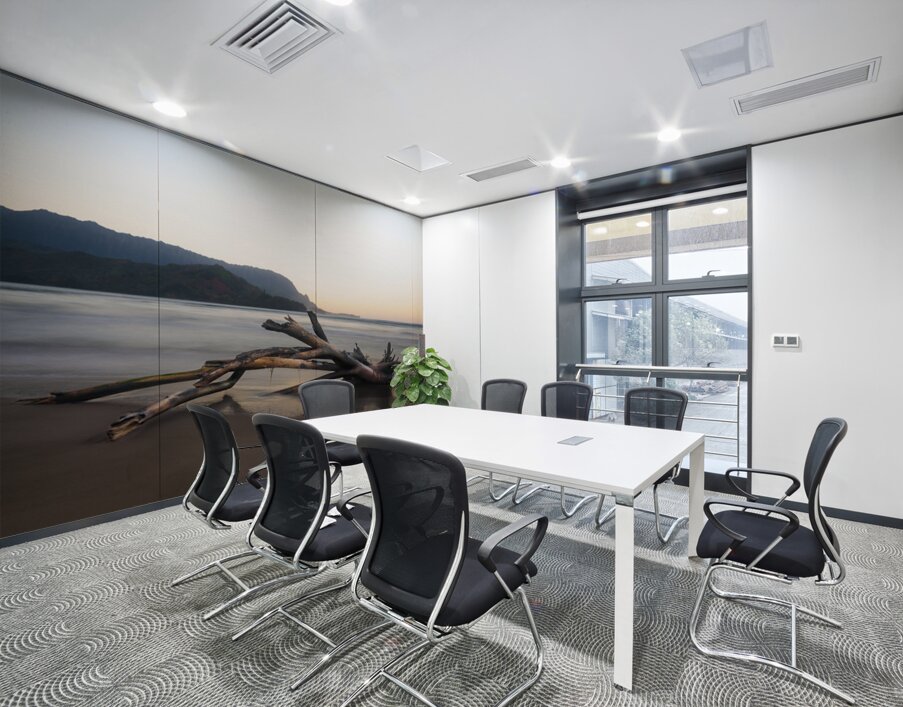 Whisper of the Tide driftwood on Hanalei bay beach at sunrise Wall Printing