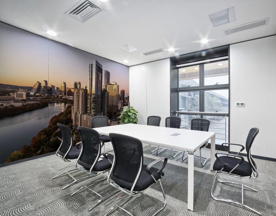 44 East Tower rises above Rainey Street District in Austin Wall Printing