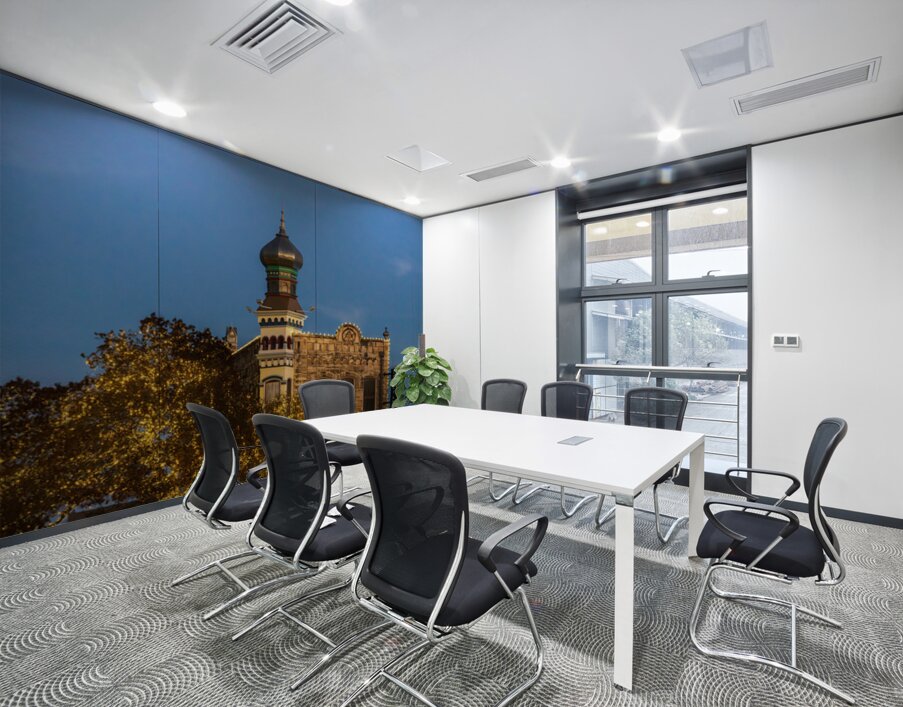 Sunset behind the Old Masonic Lodge in Georgetown Texas Wall Printing