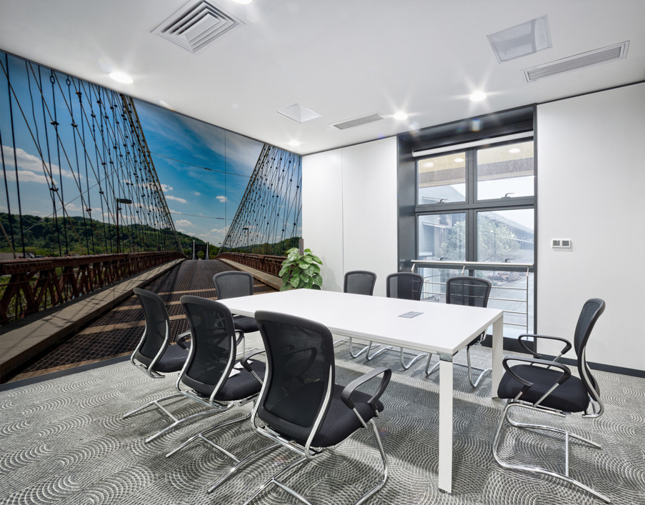 Suspension bridge over the Ohio river in Wheeling, WV Wall Printing