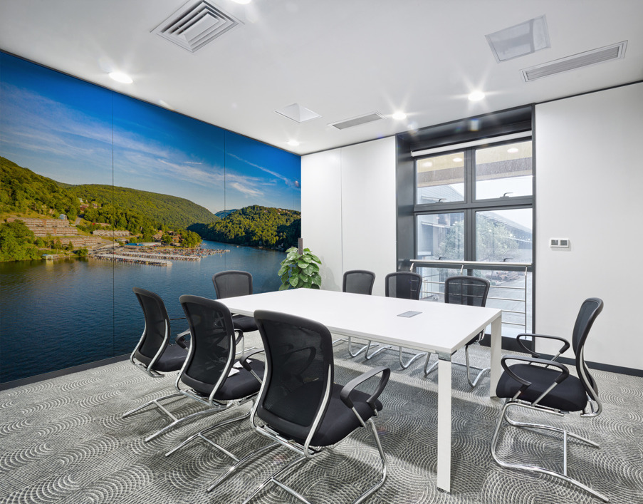 Wide panorama of Cheat Lake on a summer evening Wall Printing