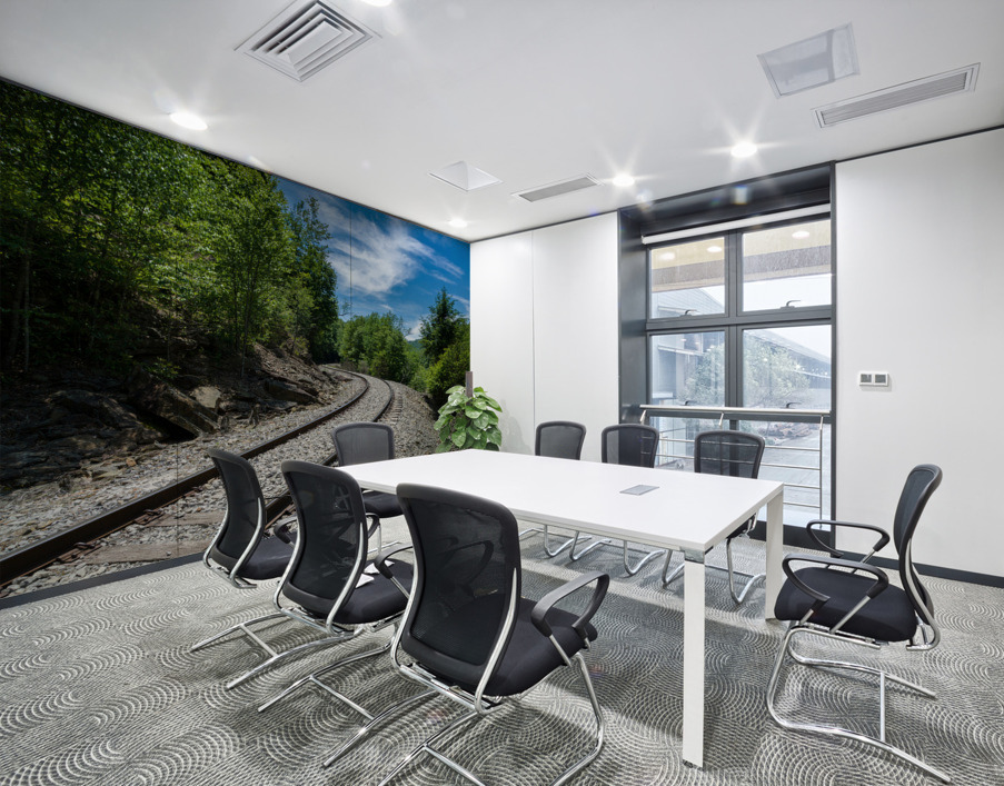 Old railway track at High Falls of Cheat Wall Printing