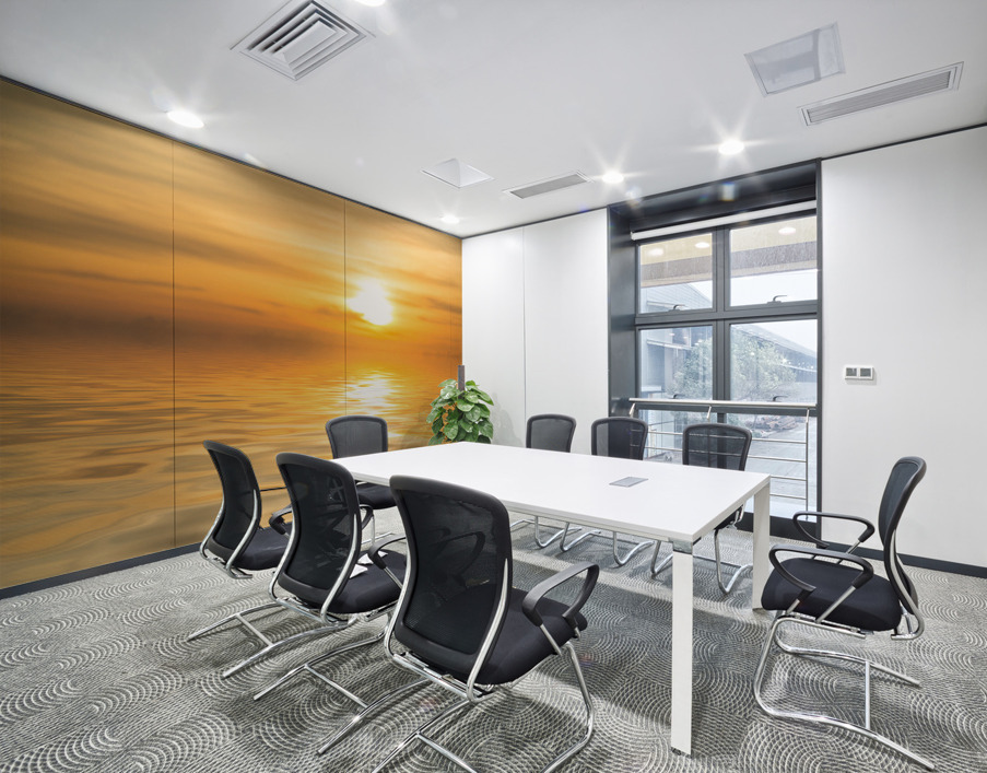 Sunset over calm ocean or sea Wall Printing